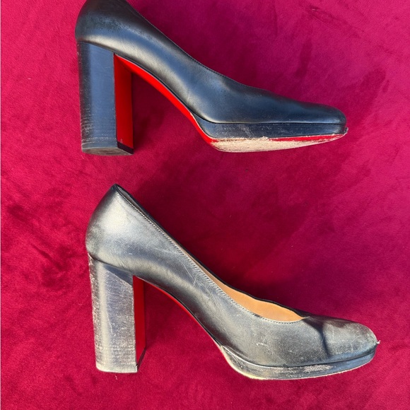 Black Christian Louboutin Leather Heels - Picture 5 of 5